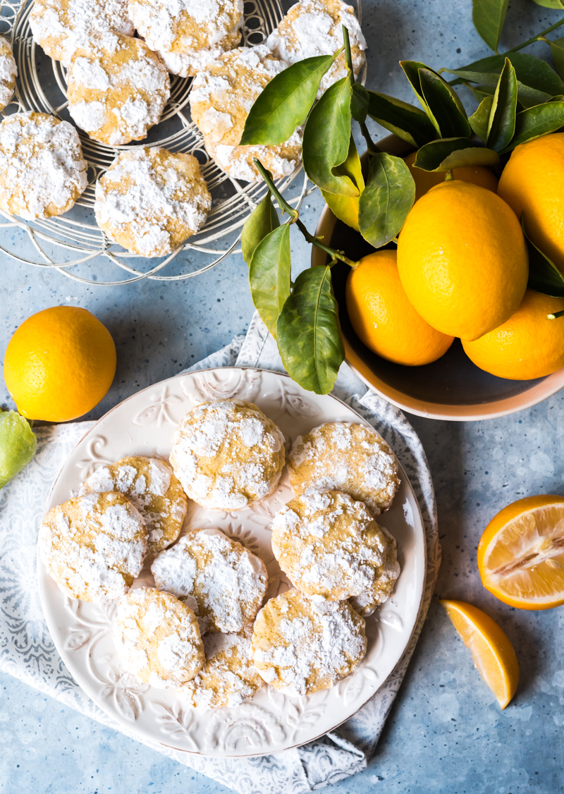 Ginger Cardamom Meyer Lemon Crinkle Cookies www.pineappleandcoconut.com