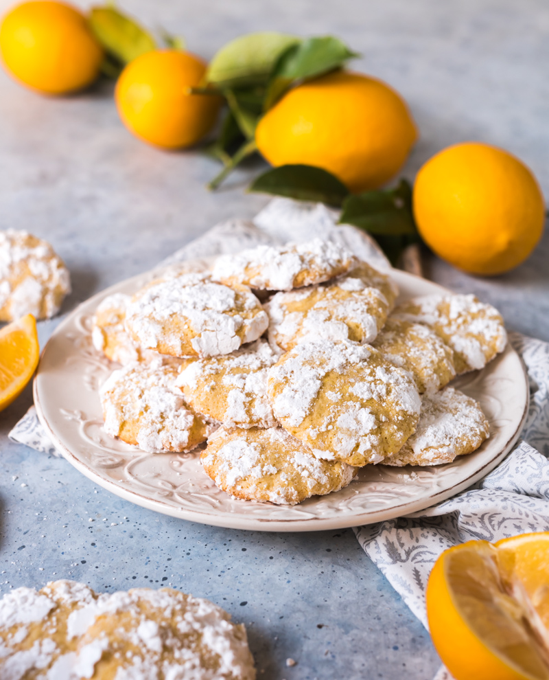 Ginger Cardamom Meyer Lemon Crinkle Cookies www.pineappleandcoconut.com