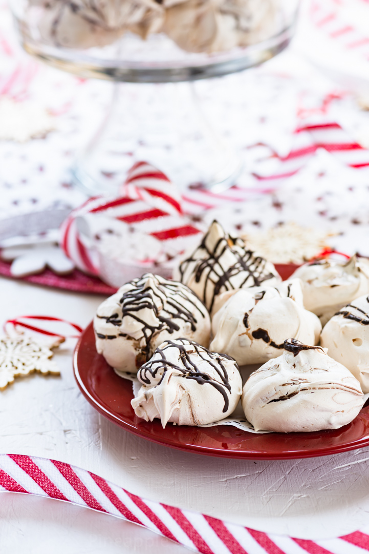 Dark Chocolate Swirled Peppermint Chip Meringue Cookies www.pineappleandcoconut.com #worldmarketribe