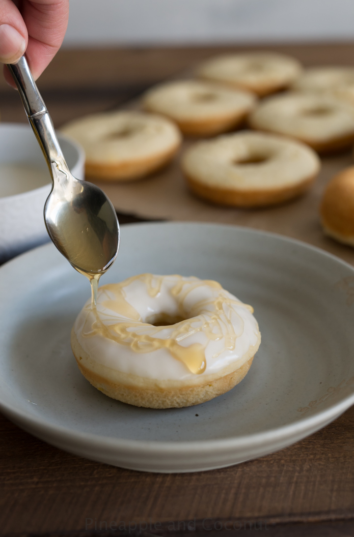 Honey Lemon Mochi Doughnuts www.pineappleandcoconut.com