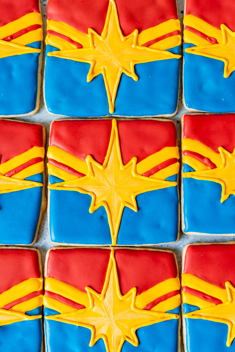 Captain Marvel Coffee Sugar Cookies www.pineappleandcoconut.com