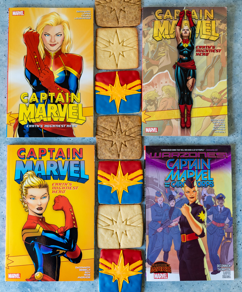 Captain Marvel Coffee Sugar Cookies www.pineappleandcoconut.com