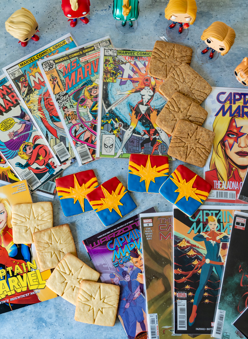 Captain Marvel Coffee Sugar Cookies www.pineappleandcoconut.com