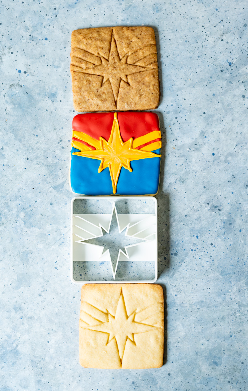 Captain Marvel Coffee Sugar Cookies www.pineappleandcoconut.com