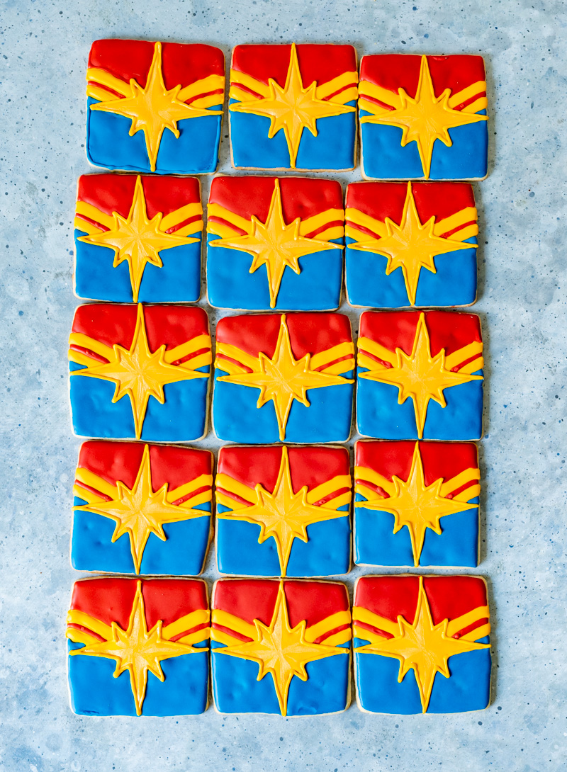 Captain Marvel Coffee Sugar Cookies www.pineappleandcoconut.com