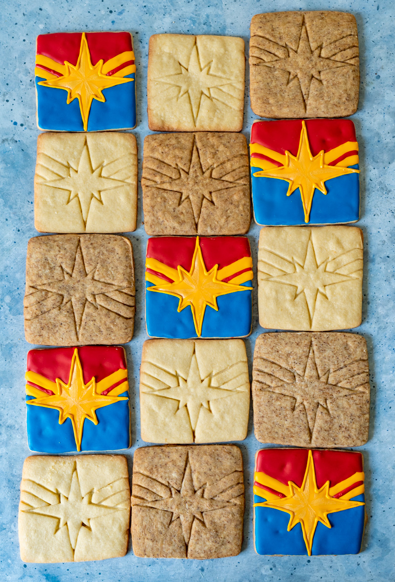 Captain Marvel Coffee Sugar Cookies www.pineappleandcoconut.com