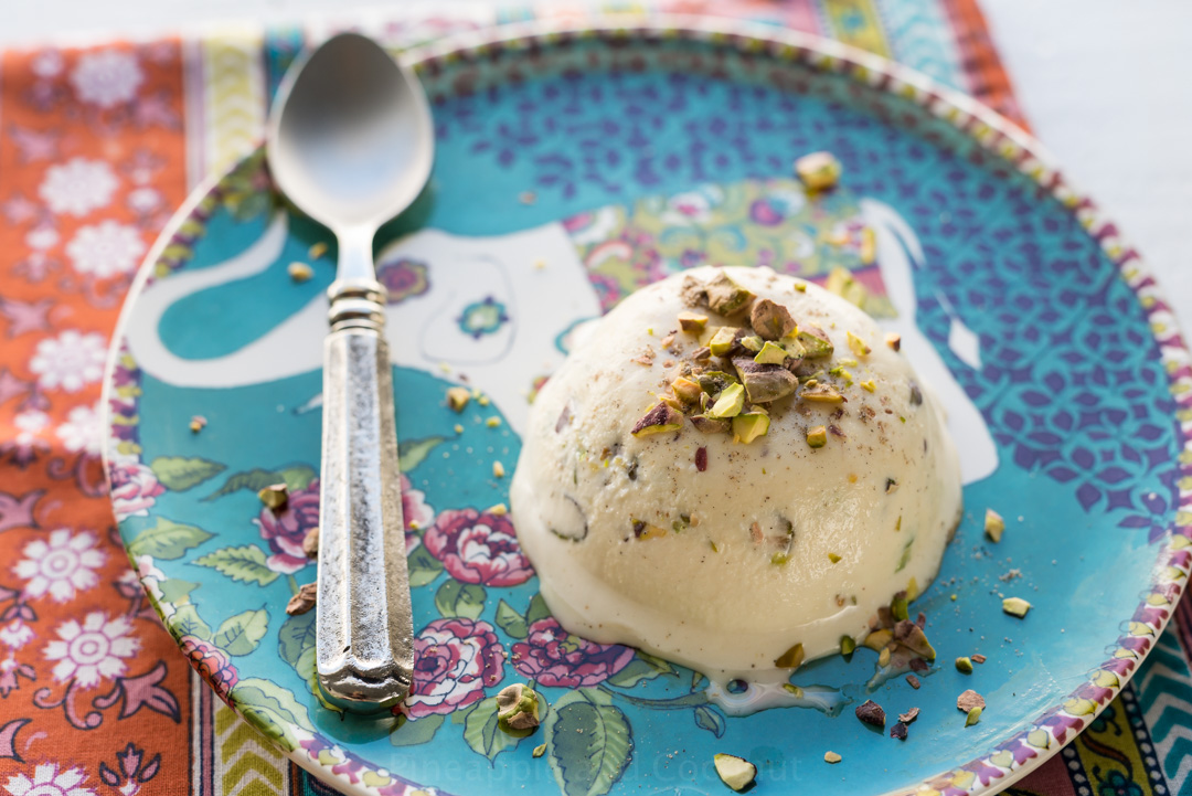 Cardamom, Rosewater and Pistachio Kulfi www.pineappleandococonut.com