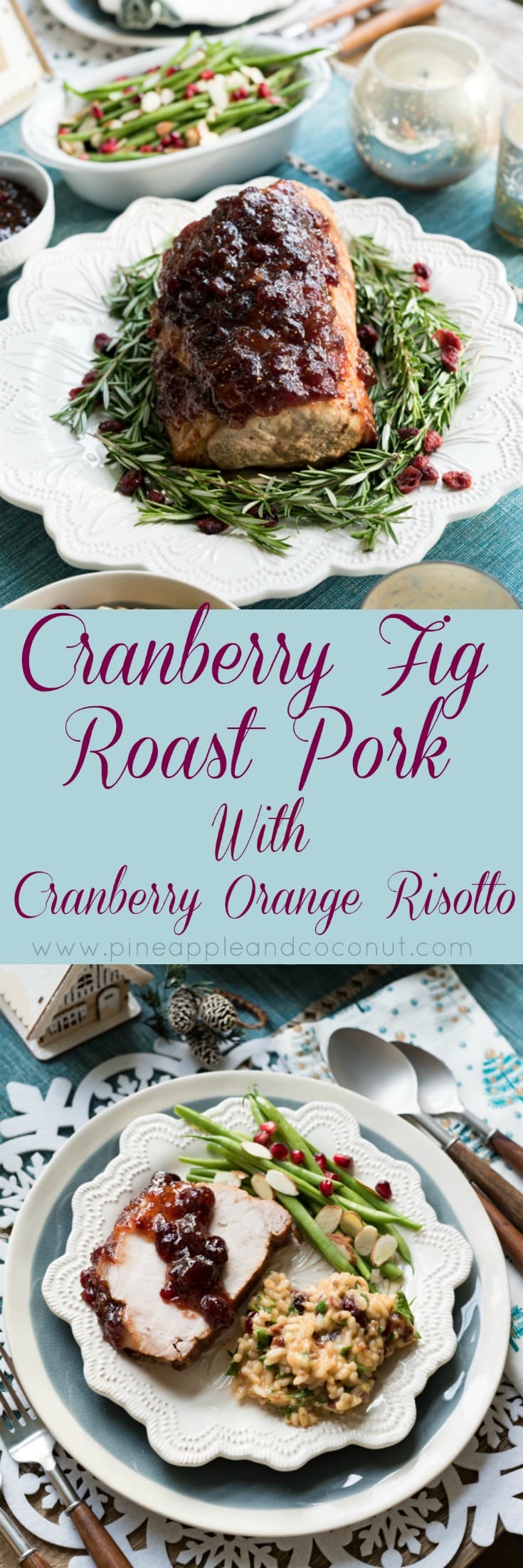 Cranberry Fig Roasted Pork Loin with Cranberry Orange Risotto www.pineappleandcoconut.com #AD #DiscoverWorldMarket