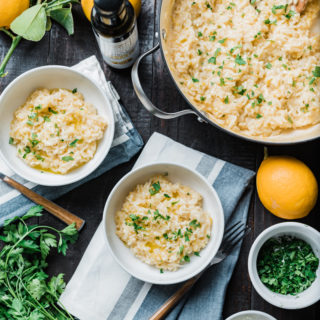 Creamy Meyer Lemon Risotto with Smoked Gouda www.pineappleandcoconut.com